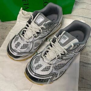 Bottega Veneta Silver Orbit Breathable Mesh Women’s Sneakers